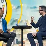 Corporate Emcee and Host, David Meade on stage at NECA 2025, Chicago, USA | David Meade Events