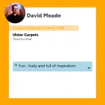 David Meade, Motivational Keynote Speaker Feedback, Ulster Carpets' Leadership Conference, Northern Ireland