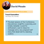 Closing Keynote Feedback from Travel Counsellors Annual Conference 2025, Liverpool U.K. | David Meade Events
